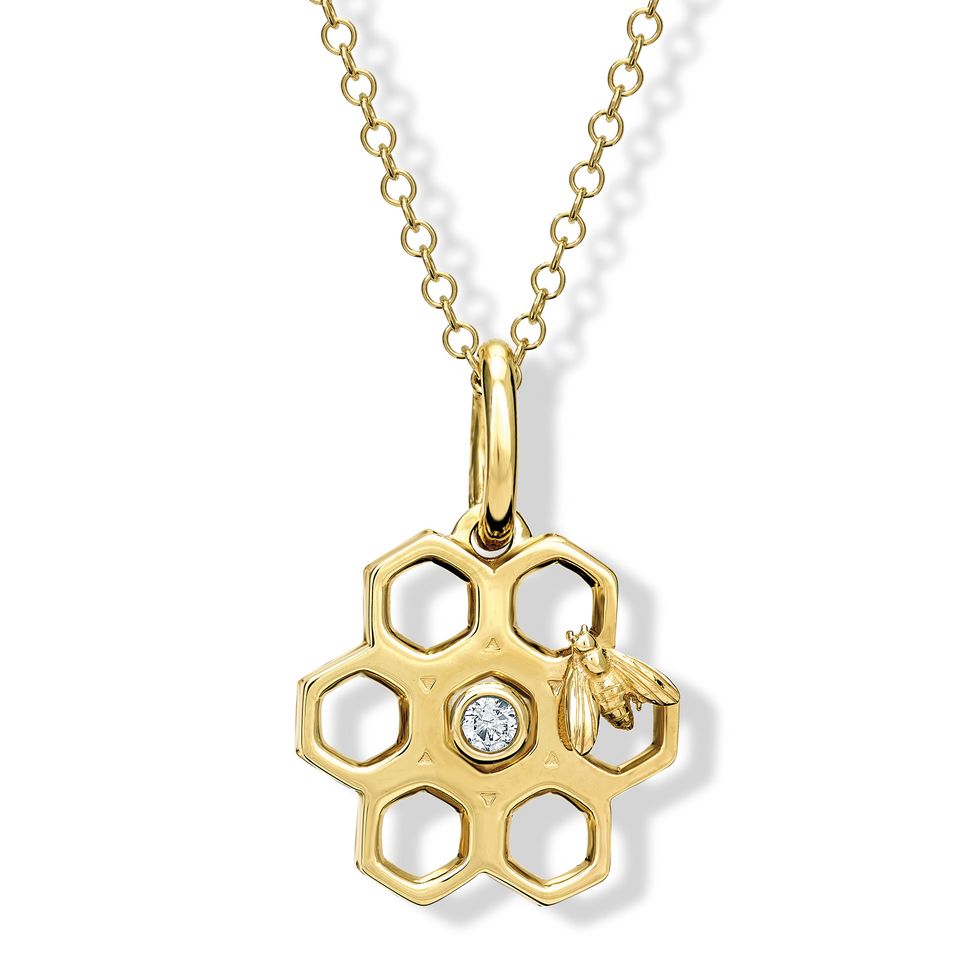 Cassandra Goad gold and diamond pendant necklace