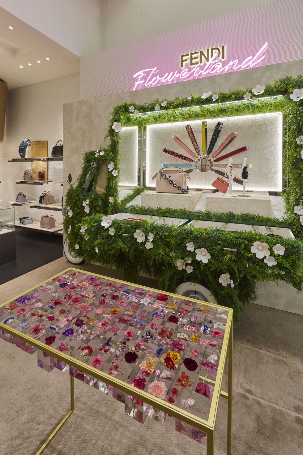<p>To celebrate Fendi Flowerland, the main inspiration of its S/S 16 collection, the brand has opened a pop-up inside Selfridges with a flower shop by the renowned Japanese flower artist Azuma Makoto. Visitors are invited to enter Fendi's petal-filled world, complete with a three-wheeled Italian mini-truck. During the first fortnight you can watch a flower artisan from Makoto's studio create unique floral bottles that will be available for purchase. <em>Visit <a href="http://selfridges.com">selfridges.com</a>.</em></p><p><em>Image courtesy of Fendi </em></p>