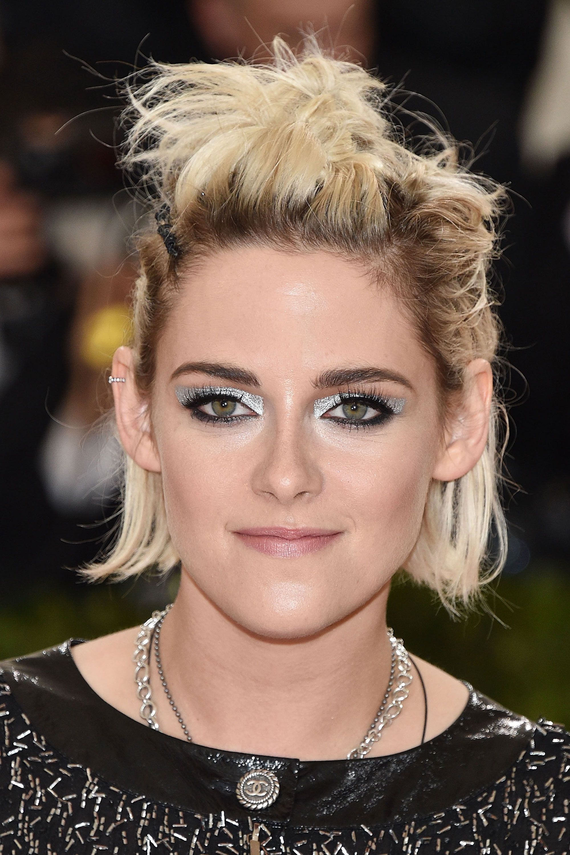 Kristen Stewart Debuts Cool Bleached Pompadour Haircut at Couture Week   Allure