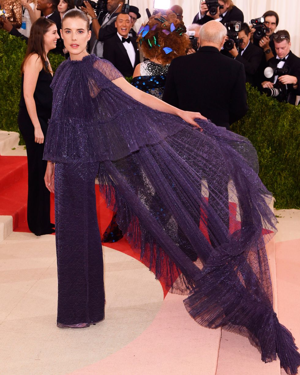 Agyness Dean wearing Kenzo at the Met Gala 2016