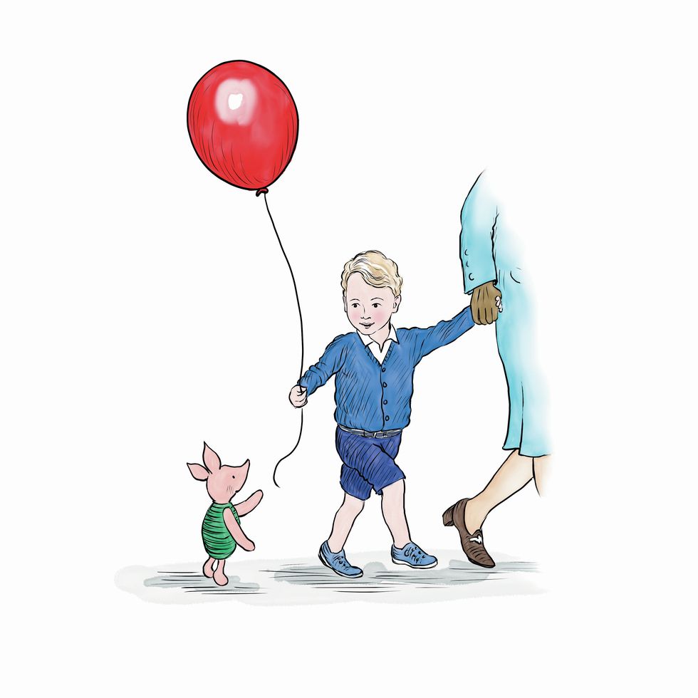 Winnie the Pooh's Piglet and Prince George