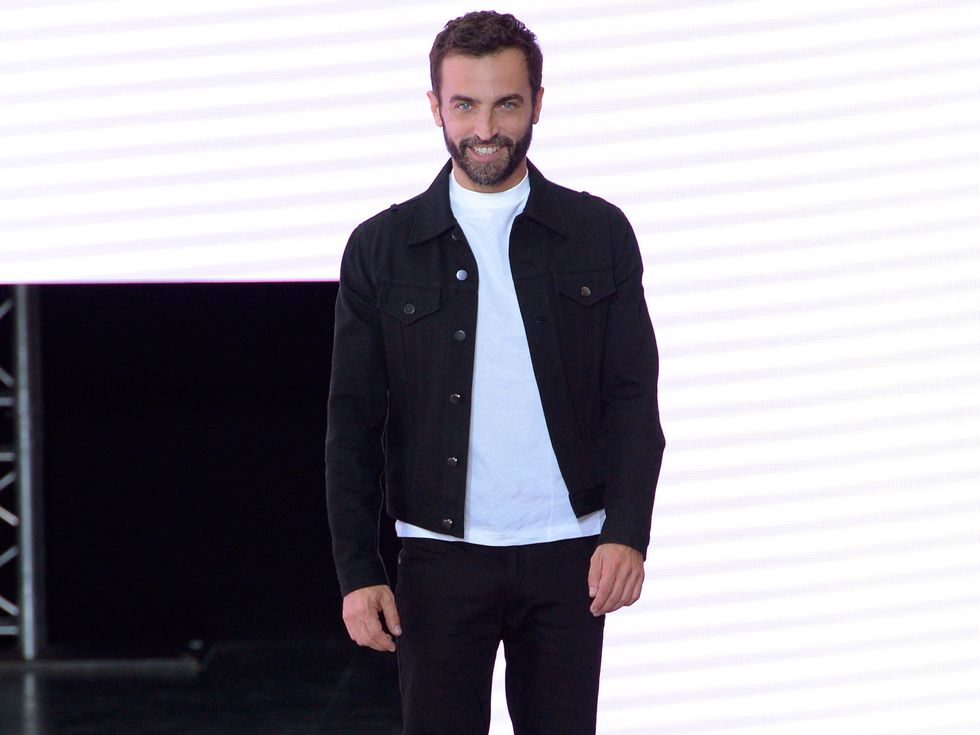 Nicholas Ghesquiere on the catwalk