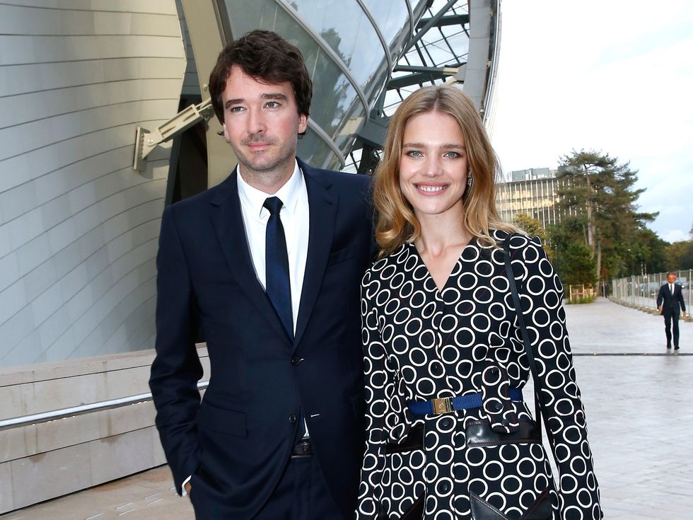 Natalia Vodianova with her husband