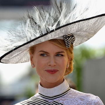 Nicole Kidman wearing a hat to the races