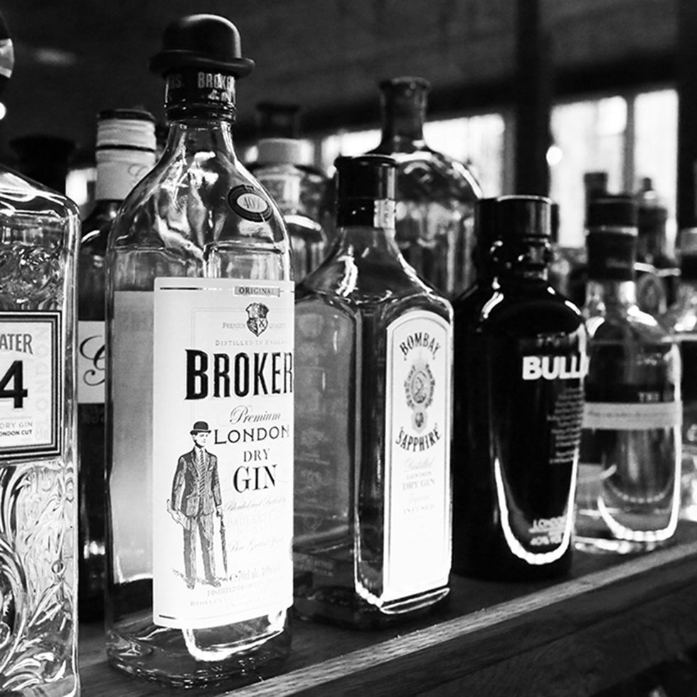 Fluid, Liquid, Bottle, Glass bottle, Alcohol, Monochrome photography, Font, Black-and-white, Drinkware, Alcoholic beverage, 