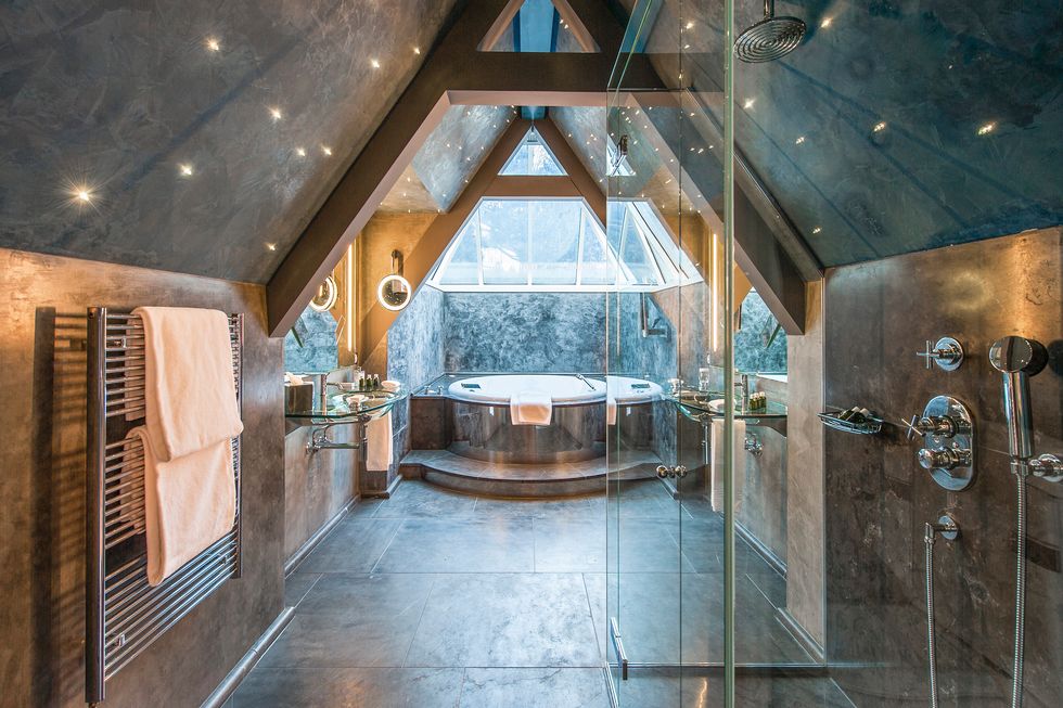 Etoile suite bathroom at Le Grand Bellevue in Gstaad