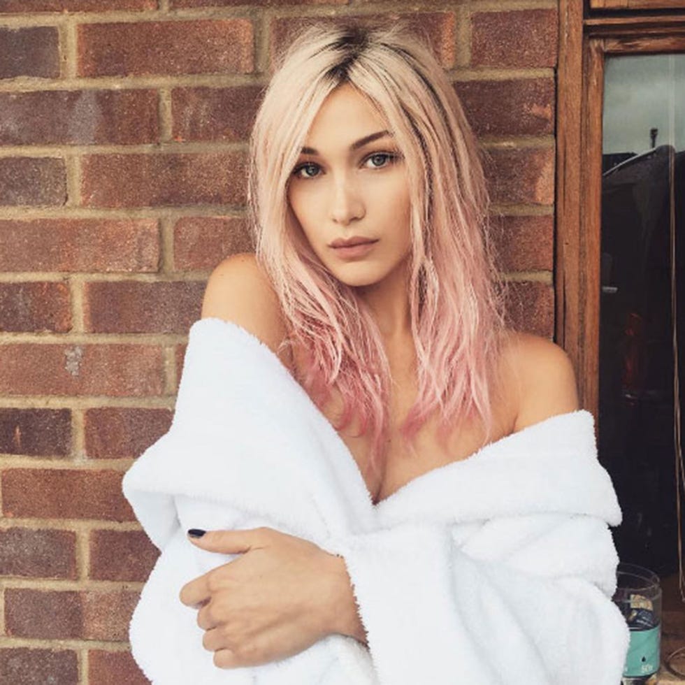 Bella Hadid Pink Hair Beauty Muse