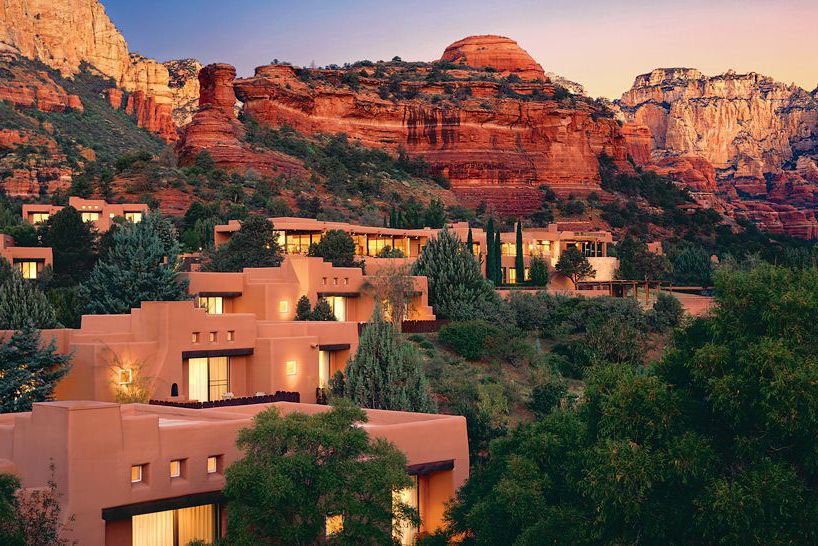 <p><strong>Where</strong>: <a href="http://www.enchantmentresort.com/" target="_blank">Enchantment Resort</a>, Sedona, Arizona</p><p>Get up close and personal with the majesty of the Grand Canyon thanks to the $11,000 "Over the Top Grand Canyon Adventure" package at Sedona's Enchantment Resort. Guests spend three nights in a two-bedroom Full Casita, including breakfast each morning, and get four 60-minute Sedona Clay Wrap spa treatments at the resort's Mii Amo destination spa, plus a private guided hike. The highlight of the trip is a private helicopter flight from Sedona to the Grand Canyon to view the famous red rocks, dip into canyons, and explore ancient Sinagua Indian ruins.</p>