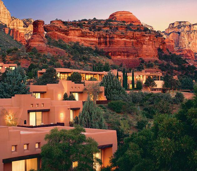 <p><strong>Where</strong>: <a href="http://www.enchantmentresort.com/" target="_blank">Enchantment Resort</a>, Sedona, Arizona</p><p>Get up close and personal with the majesty of the Grand Canyon thanks to the $11,000 "Over the Top Grand Canyon Adventure" package at Sedona's Enchantment Resort. Guests spend three nights in a two-bedroom Full Casita, including breakfast each morning, and get four 60-minute Sedona Clay Wrap spa treatments at the resort's Mii Amo destination spa, plus a private guided hike. The highlight of the trip is a private helicopter flight from Sedona to the Grand Canyon to view the famous red rocks, dip into canyons, and explore ancient Sinagua Indian ruins.</p>