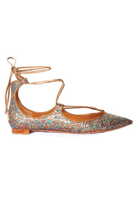 ghillie lace up flats