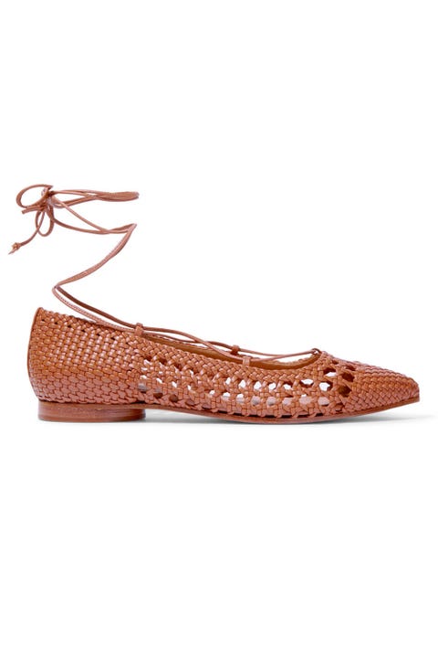 ghillie lace up flats
