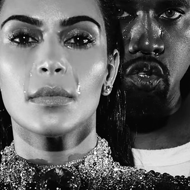 Kim Kardashian and Kanye West in the Wolves video