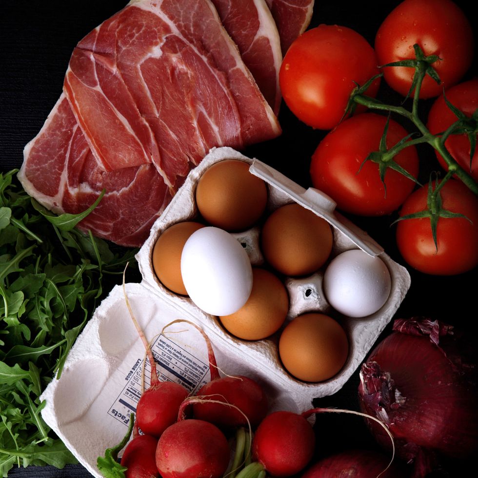 organic fresh produce meat eggs and vegetables