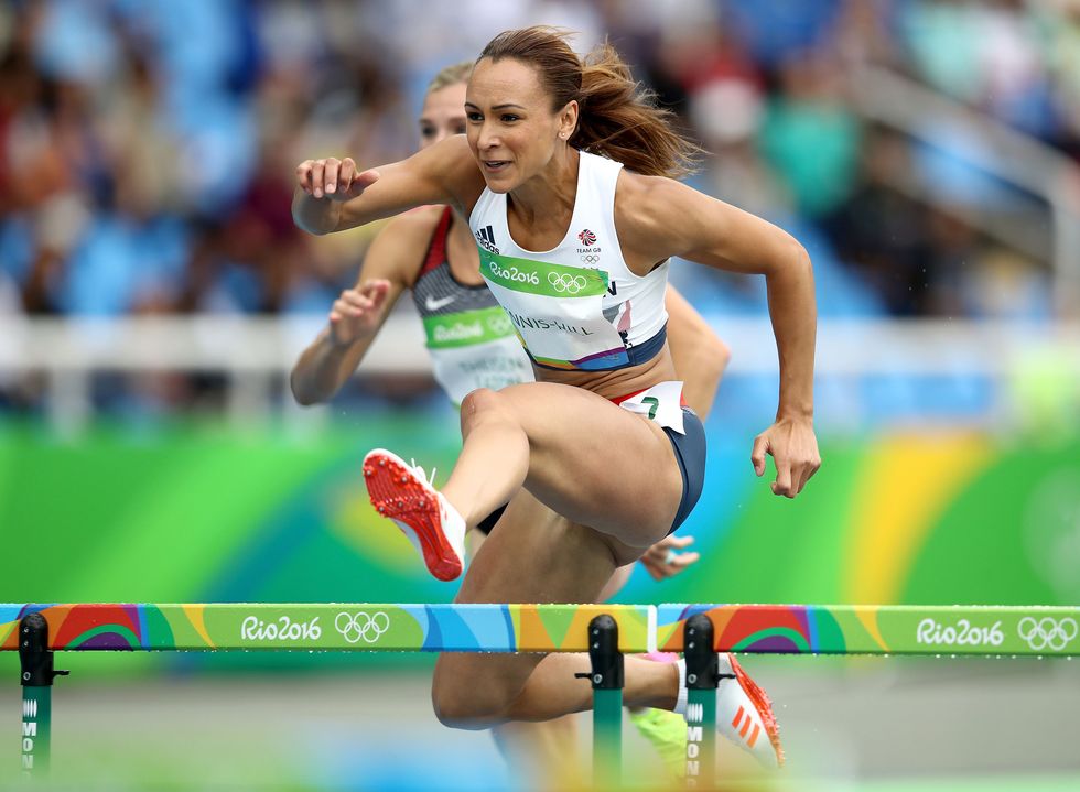 Jessica Ennis competing in the Rio Olympics