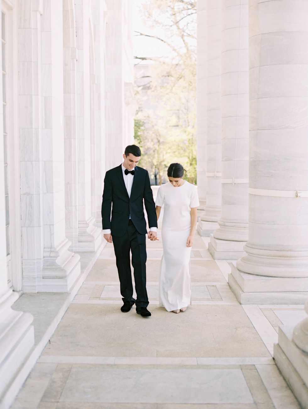 <p>The San Jose-based pair (who both serve as directors of the Bay to Bay Volleyball Club) wanted to incorporate California's effortless feel into their East Coast wedding. The result? A laid-back yet black-tie affair in the nation's capitol.</p>