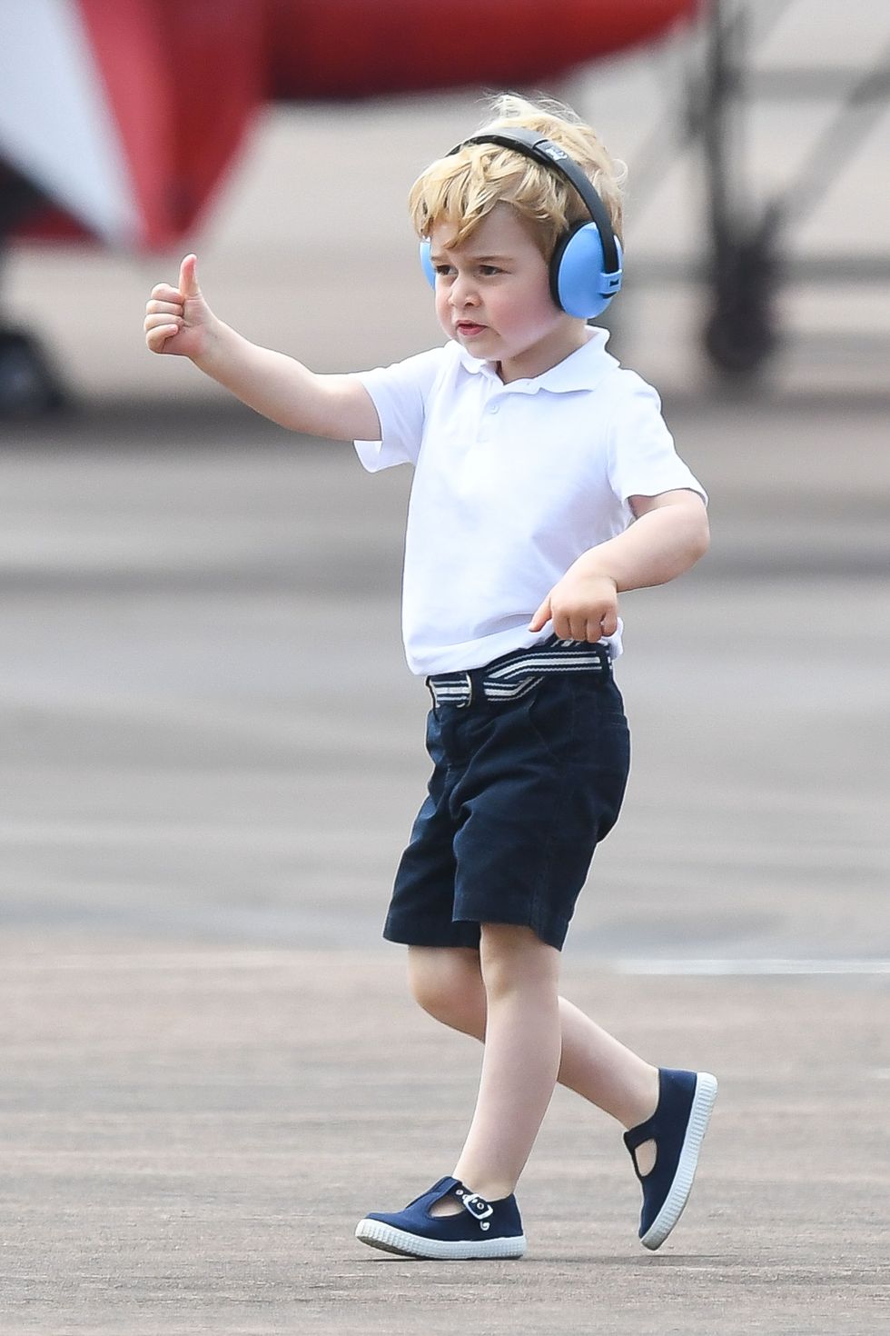 Prince George wearing shorts