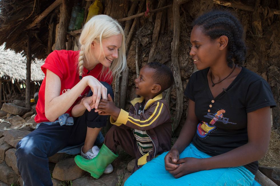 Poppy Delevingne with Save the Children in Ethiopia