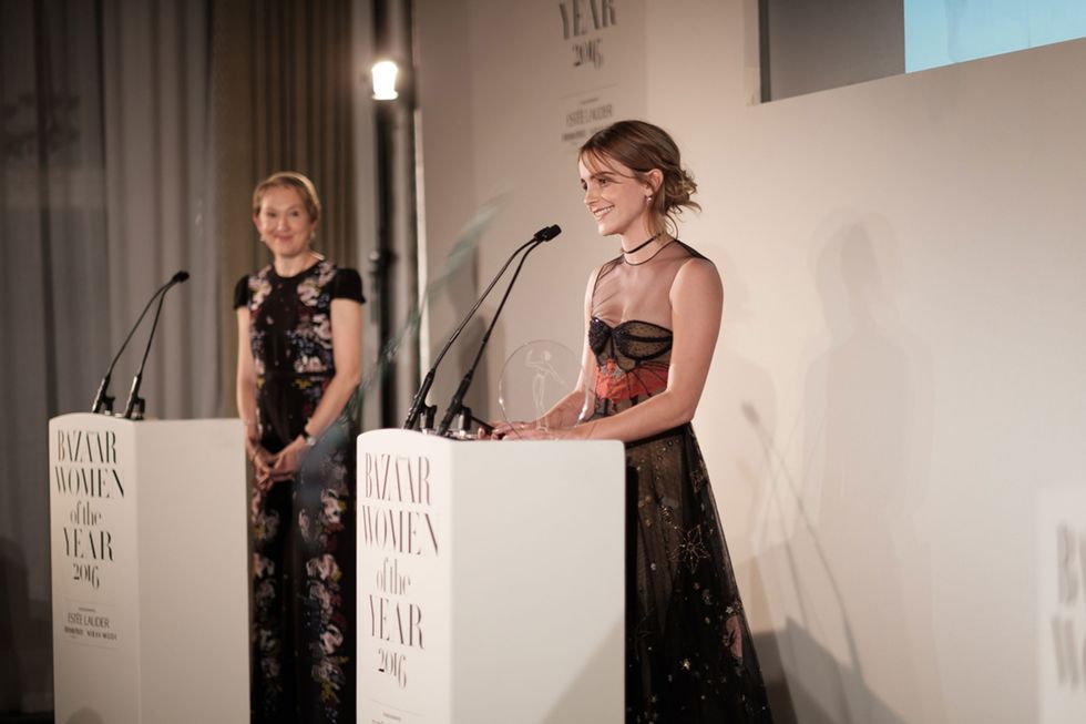 Emma Watson at the Harper's Bazaar Women of the Year Awards 2016 speech video