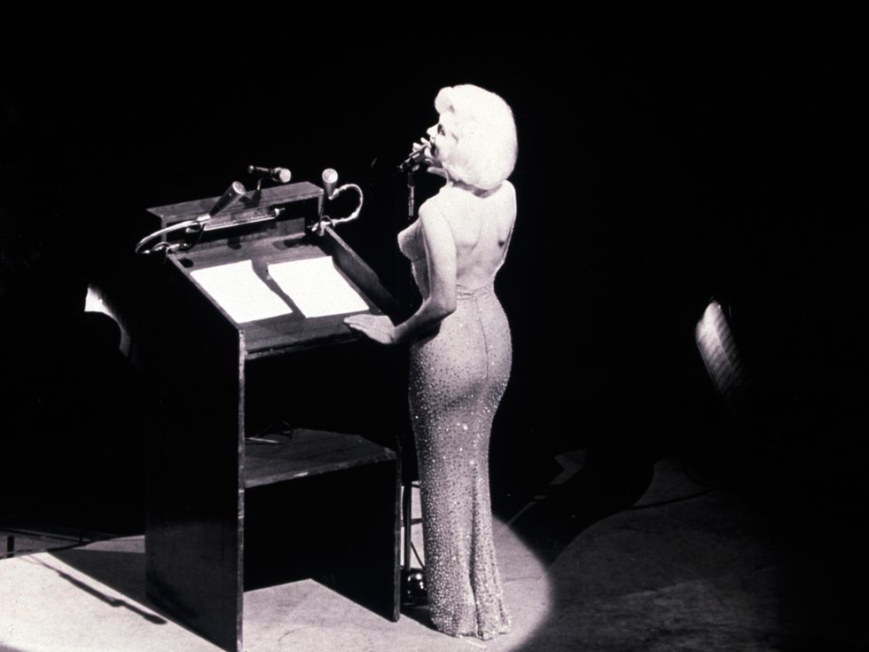 Marilyn Monroe on stage