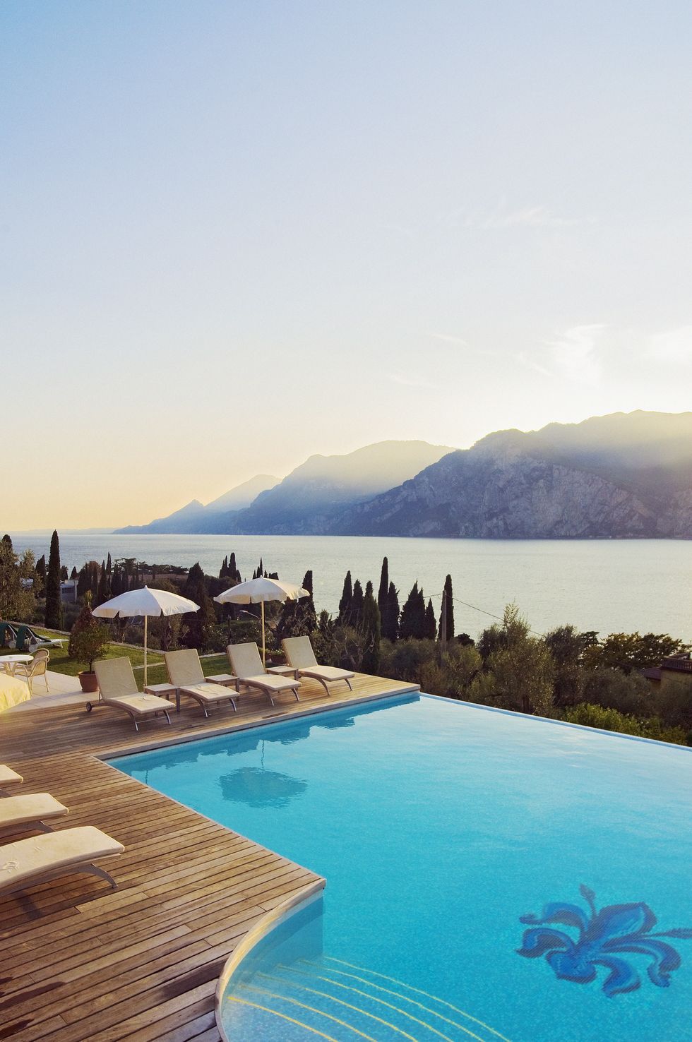 The pool at Hotel Bellevue San Lorenzo on Garda Lake in Italy