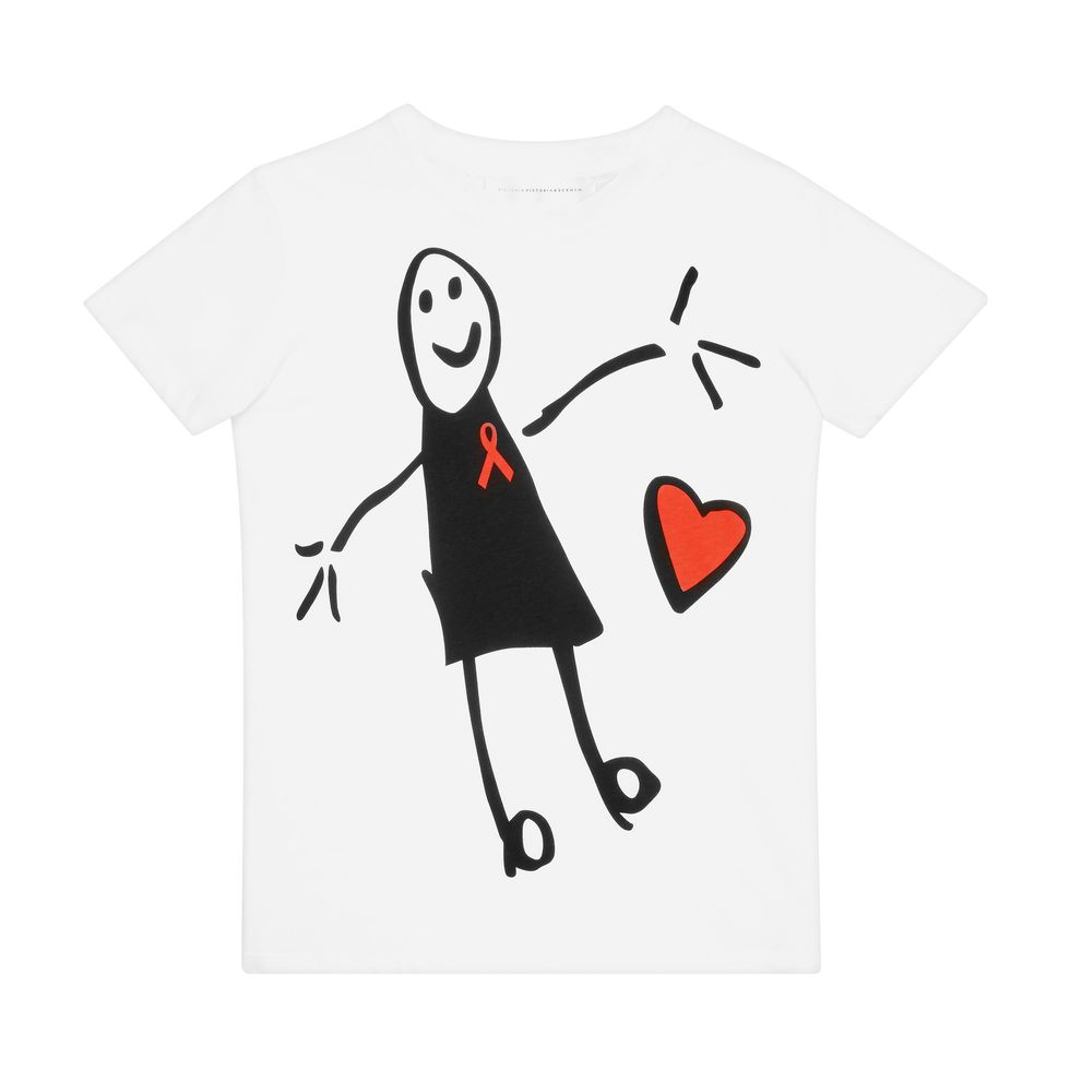 Victoria Beckham designs World Aids Day T-shirt