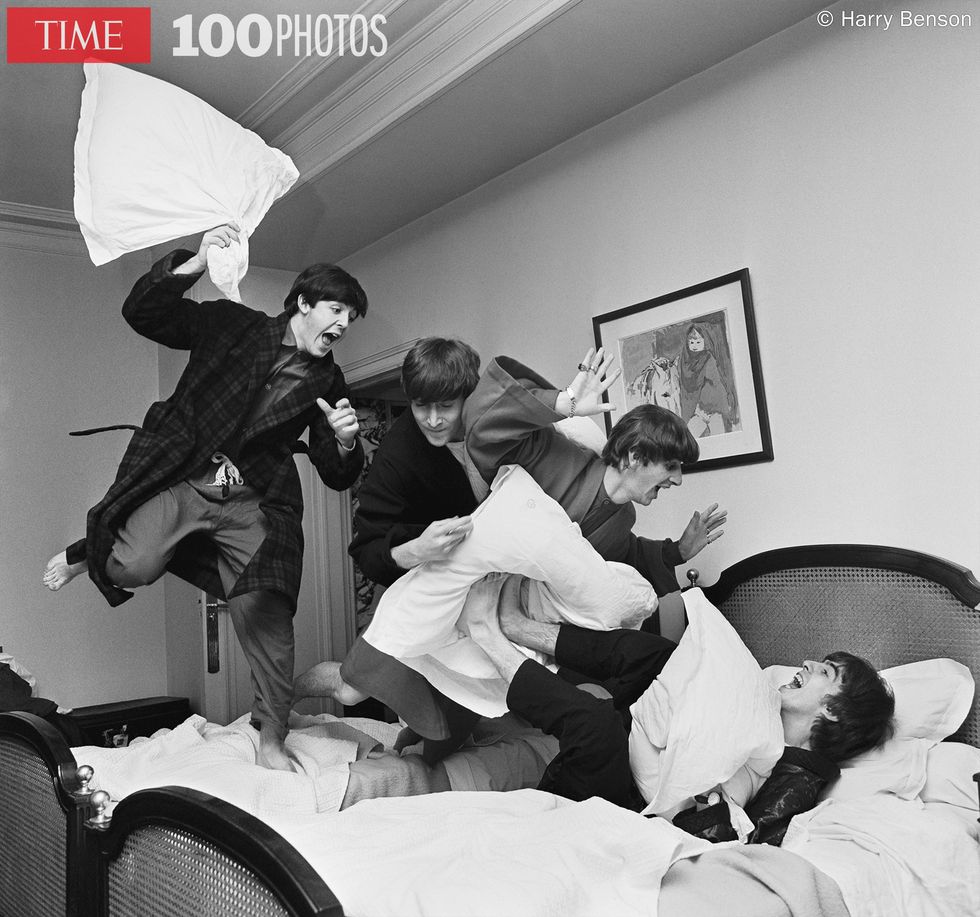 Beatles pillow fight