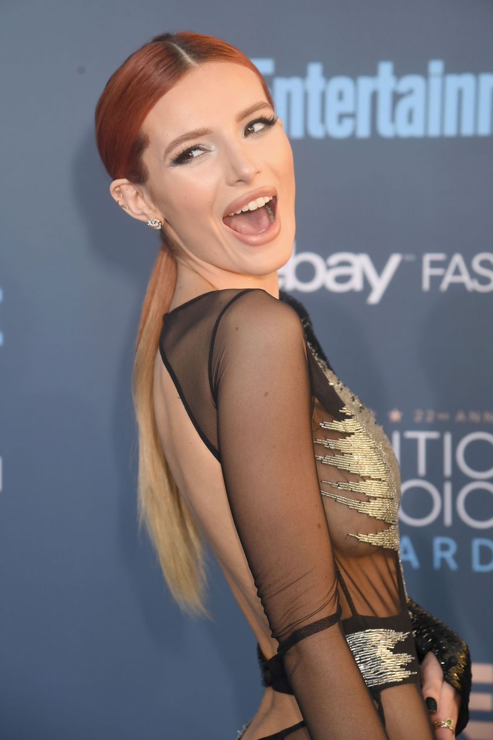 Bella Thorne wears naked dress to the Critics' Choice Awards 2017