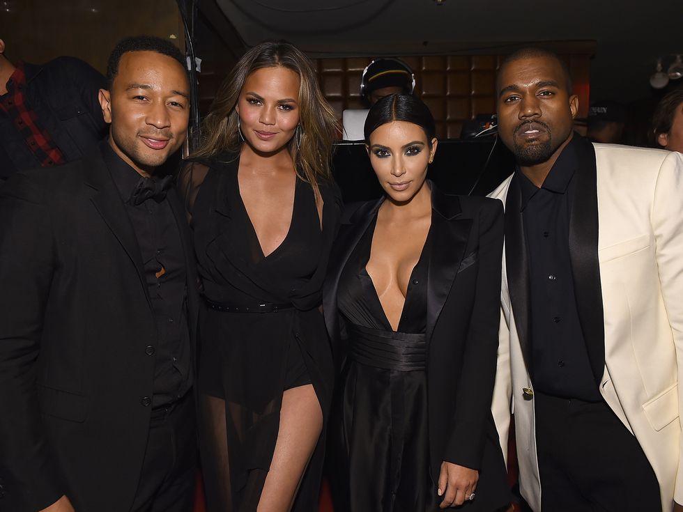 Kim Kardashian, Kanye West, John Legend and Chrissy Teigen