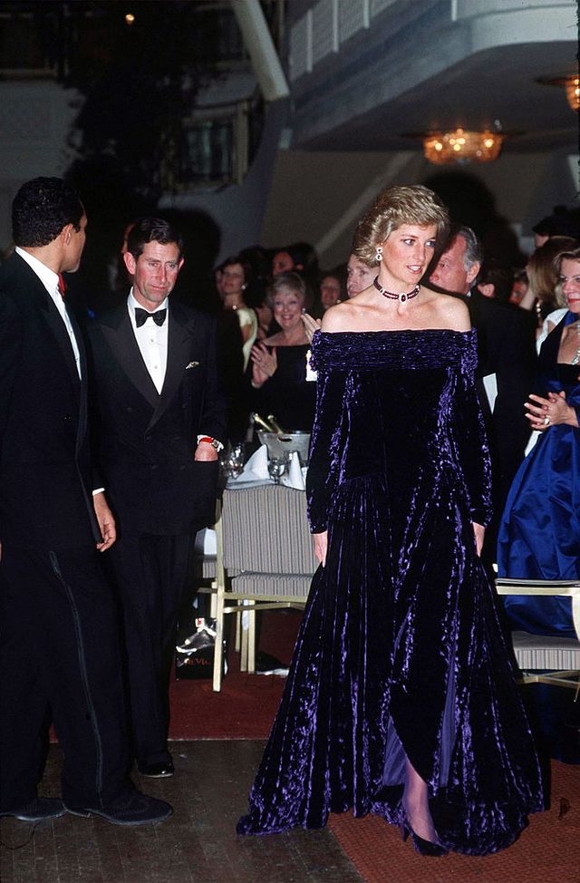 Princess Diana wearing a Bruce Oldfield dress