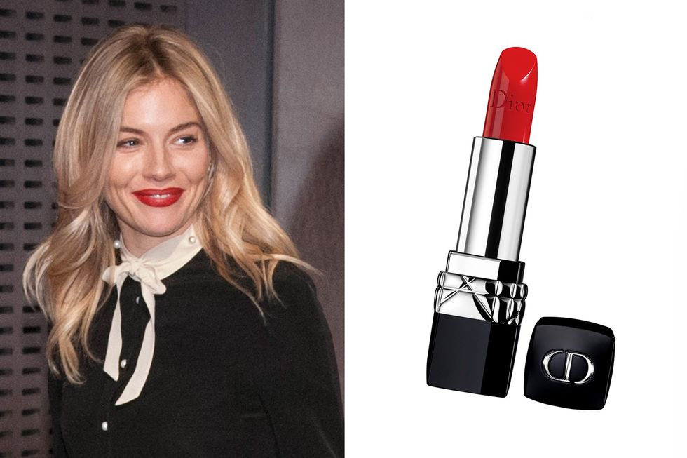 Sienna Miller Bright Red Lipstick