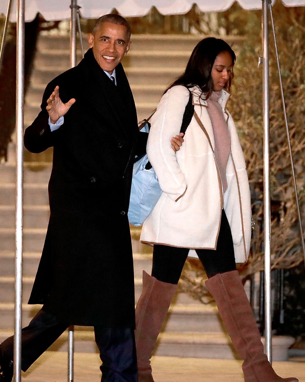 Barack and Sasha Obama