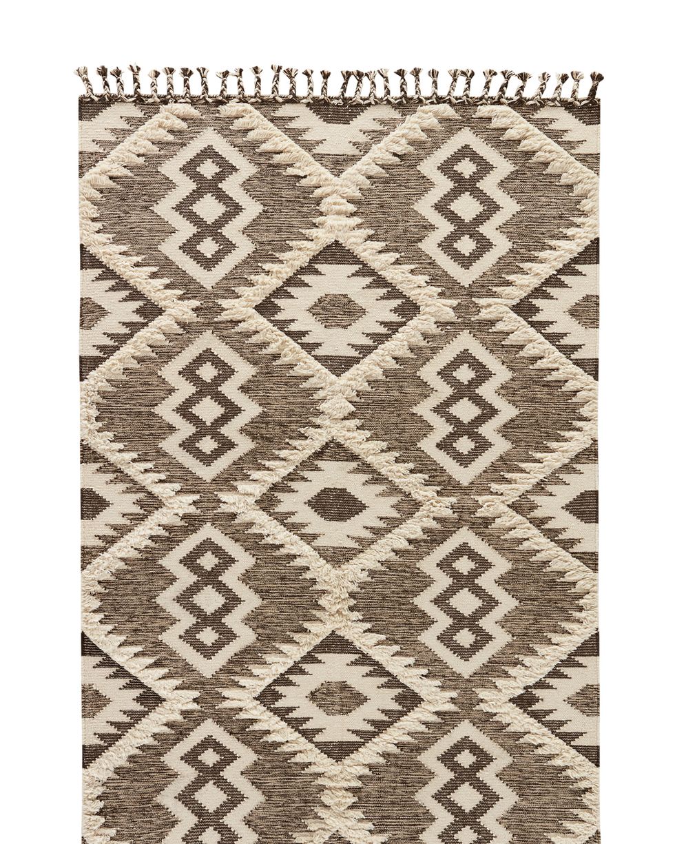 <p>This neutral version of a Navajo print is bold without being over the top.&nbsp;</p><p><br></p><p><em data-redactor-tag="em" data-verified="redactor">($126 for 2' by 3'; <a href="http://rugsdoneright.com" target="_blank" data-tracking-id="recirc-text-link">rugsdoneright.com</a>)</em></p>