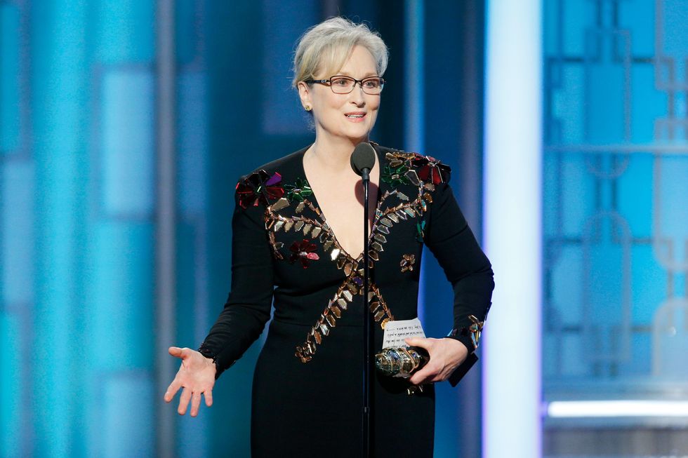 Meryl Streep at the Golden Globes 2017