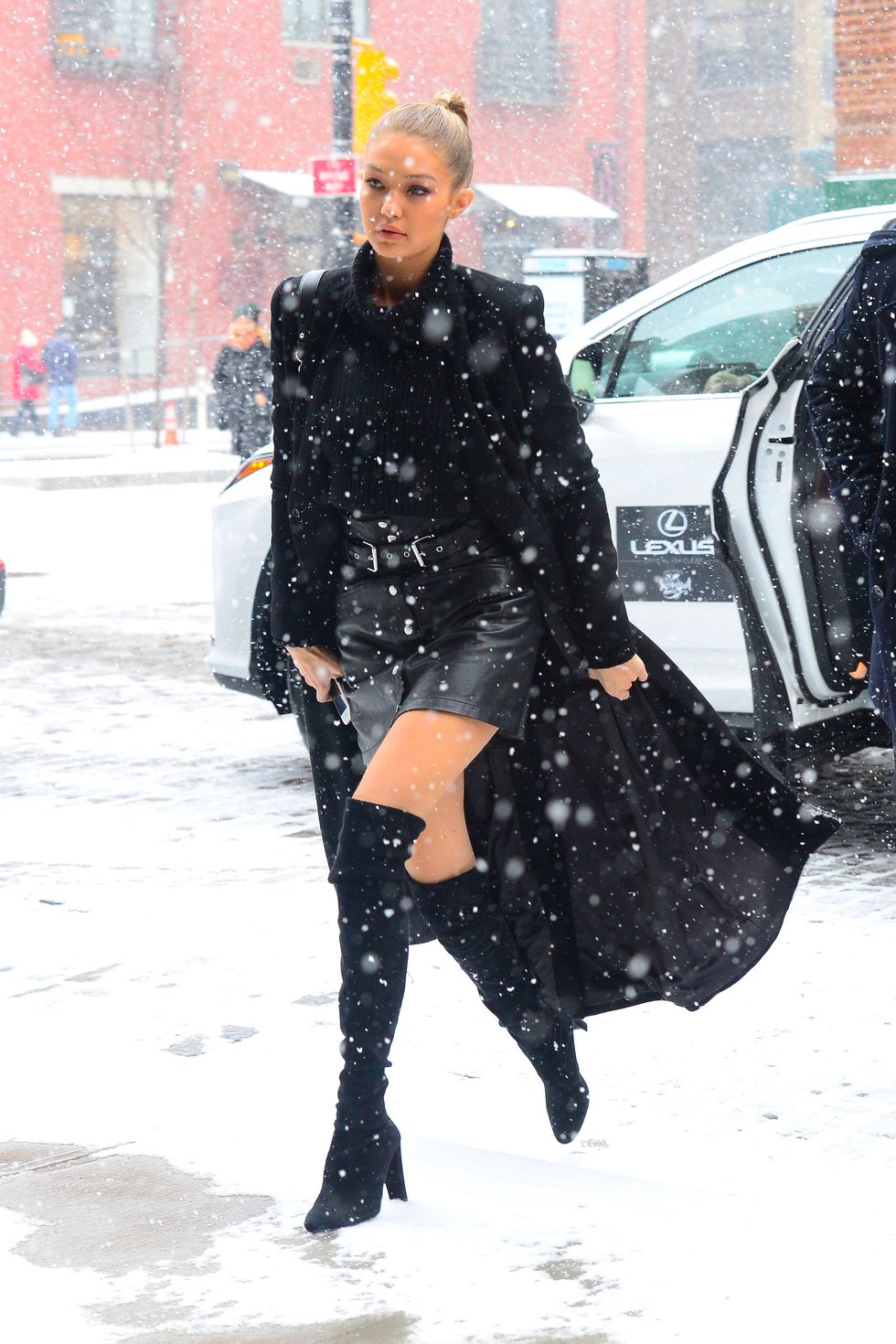 Gigi Hadid in the snow