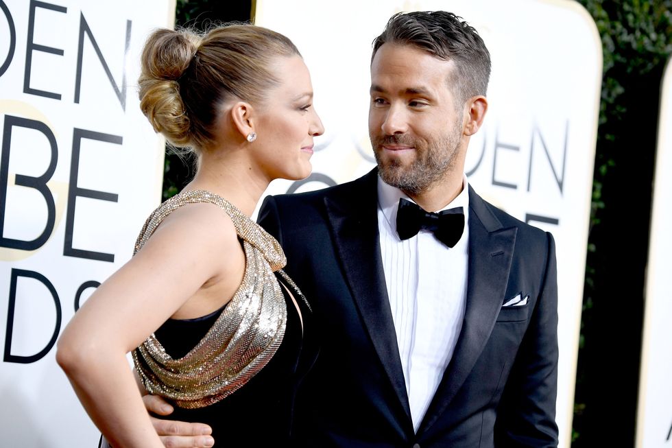 blake lively and ryan reynolds at the golden globes 2017