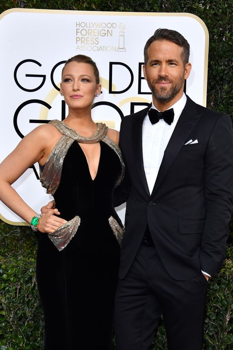 Blake Lively and Ryan Reynolds at the Golden Globes 2017