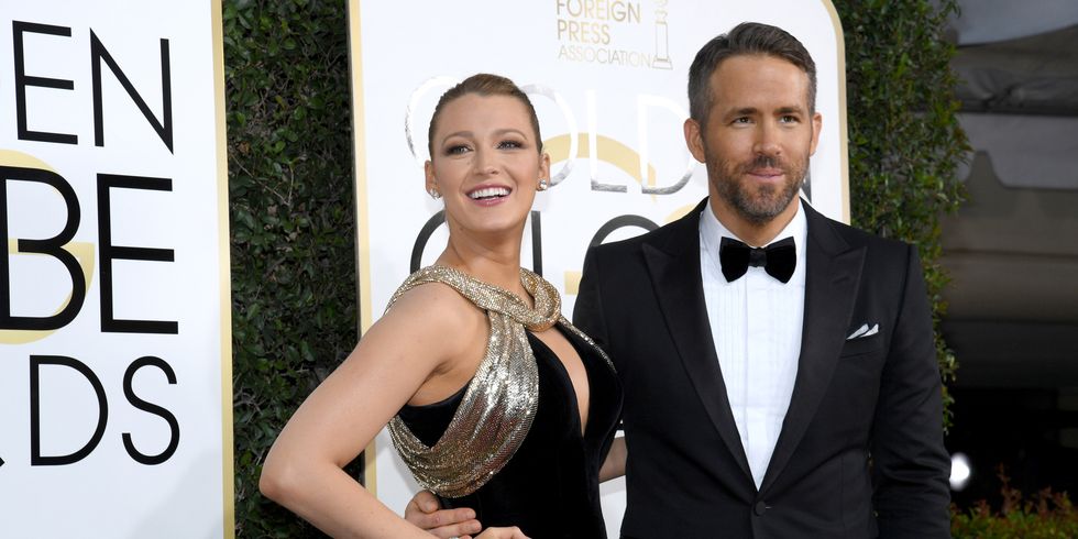 Blake Lively and Ryan Reynolds at the Golden Globes 2017