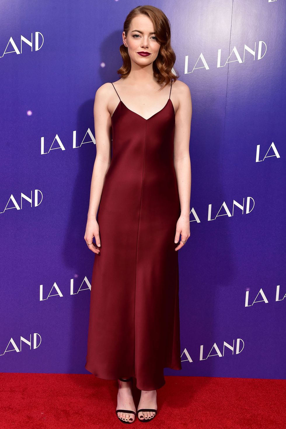 Emma Stone White V-neck A-line Cocktail Dress In Movie LA LA LAND