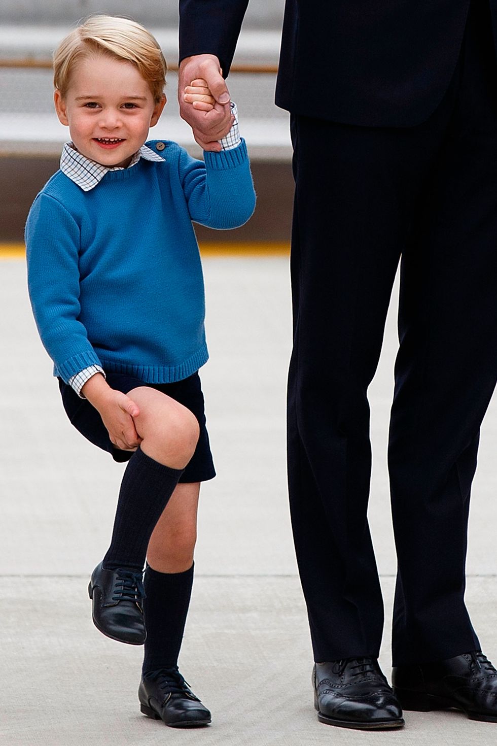 Prince George wearing shorts