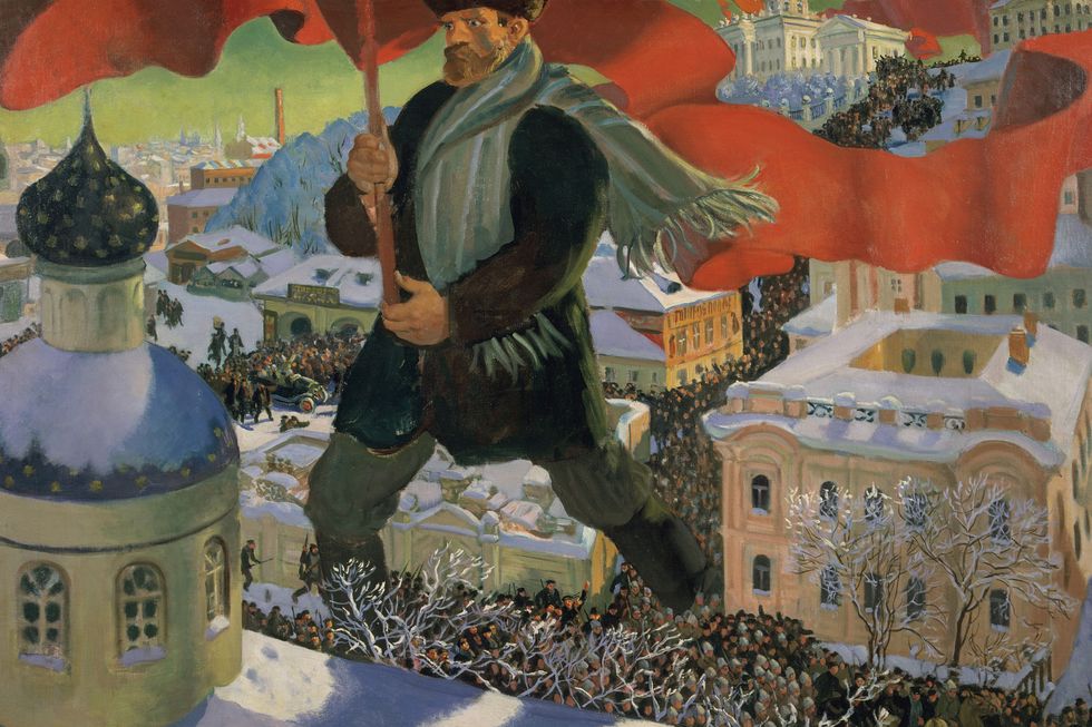 Boris Mikailovich Kustodiev, 'Bolshevik', 1920. State Tretyakov Gallery Photo © State Tretyakov Gallery