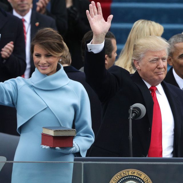 Melania and Donald Trump at the inauguration