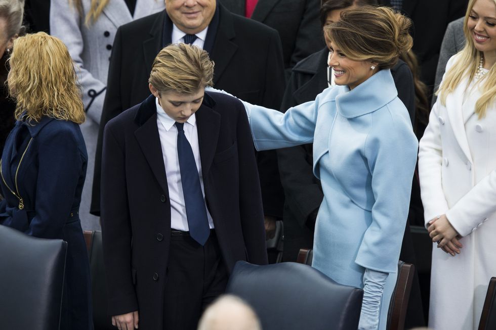 Barron and Melania Trump at the inauguration