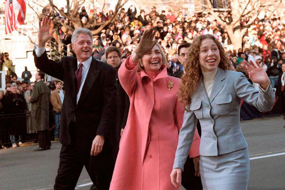 Bill, Hillary and Chelsea Clinton