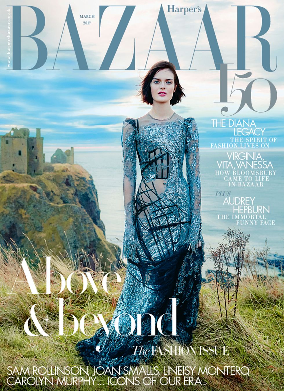 Sam Rollinson on the March issue 2017 cover of Harper's Bazaar