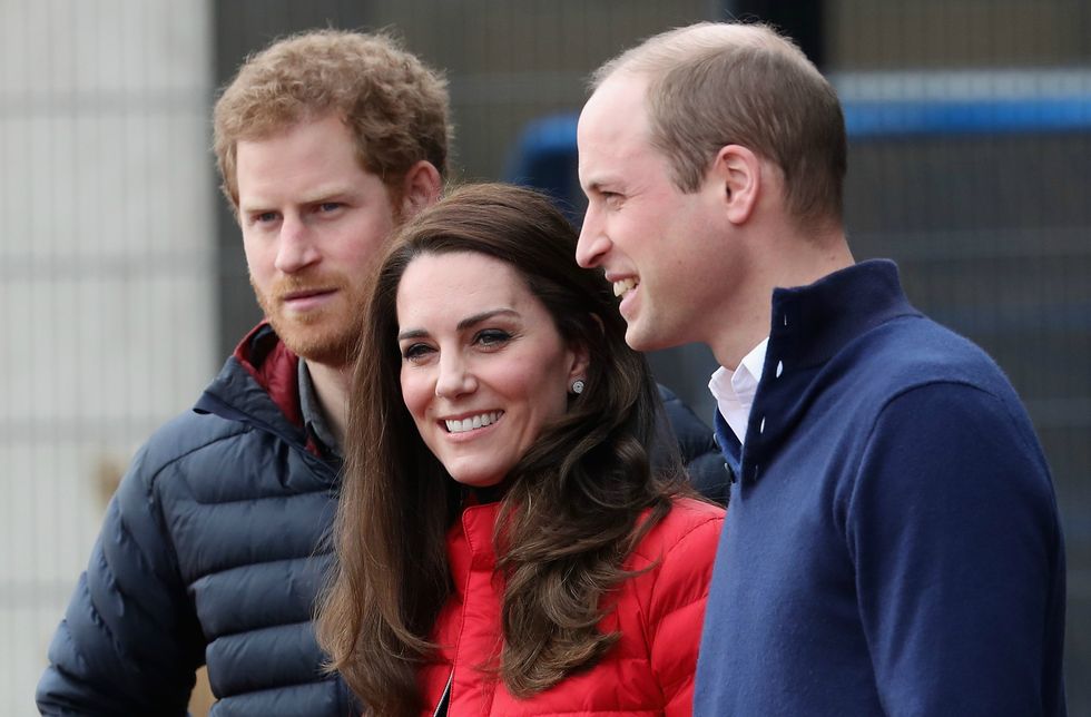 William, Kate and Harry relay race