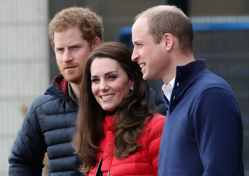 William, Kate and Harry relay race