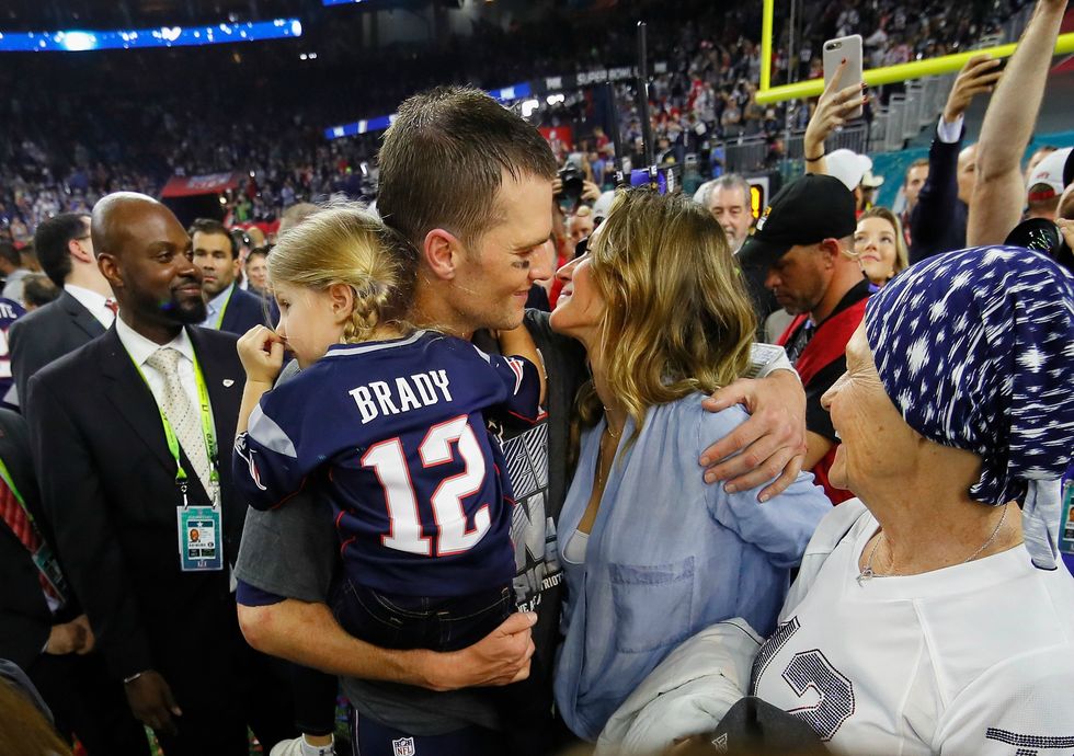 Tom Brady and Gisele after the 2017 Super Bowl