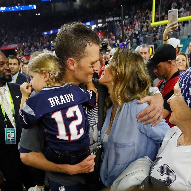 Tom Brady and Gisele after the 2017 Super Bowl