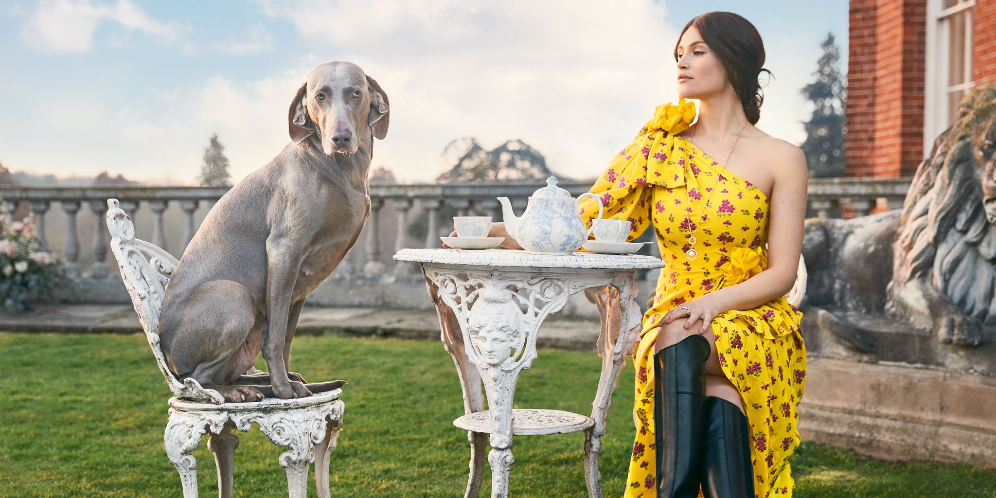 Gemma Arterton with dog