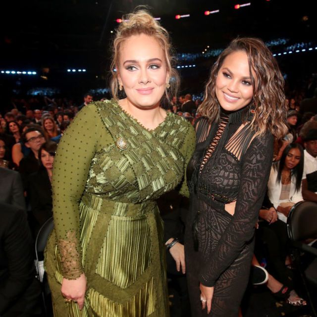 Adele, Chrissy Teigen at the Grammys